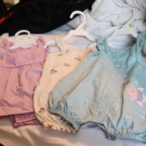 NWT Carter's Baby Romper Set in Purple and Blue
